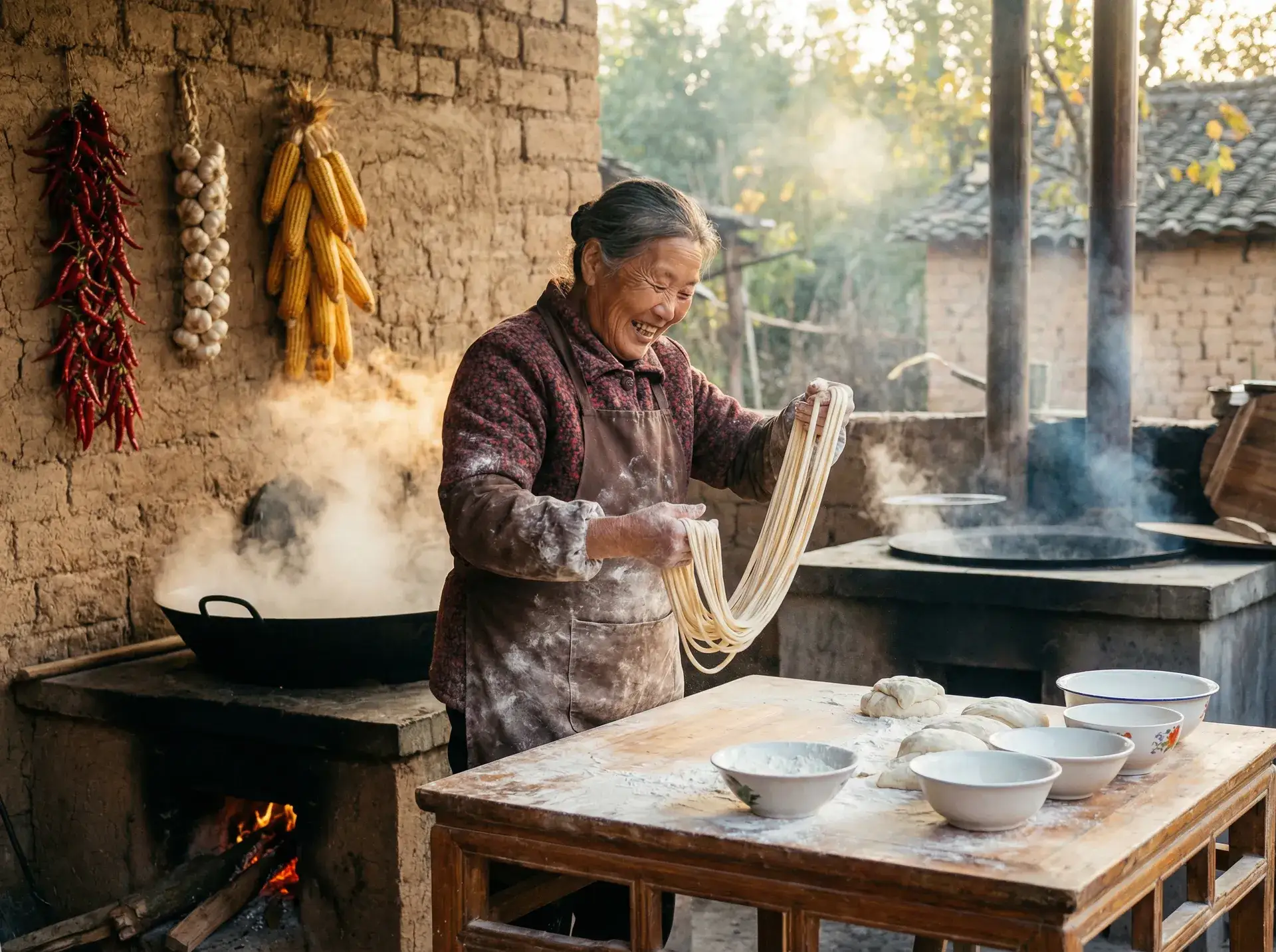 农家大嫂手擀面 - 麻豆傳媒 乡村美食